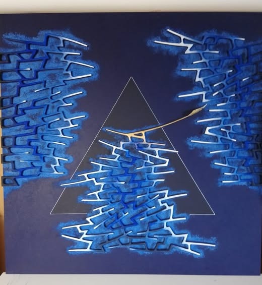 Triangle — Nuit bleue, œuvre murale, 2023